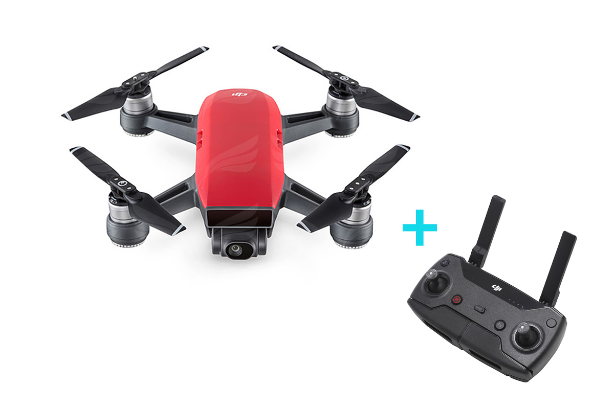 DJI Spark Lava Red dronas + valdymo pultas • Promaksa