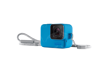 GoPro mėlynas silikoninis įdėklas su virvele / Sleeve + Lanyard (Blue)