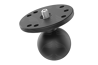 RAM Ball Adapter with Round Plate and 1/4''-20 Threaded Stud / C Size / RAM-202AU