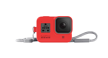 GoPro HERO8 silikoninis įdėklas su virvele / Sleeve + Lanyard (Firecracker Red)