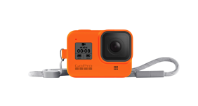 GoPro HERO8 silikoninis įdėklas su virvele / Sleeve + Lanyard (Hyper Orange)