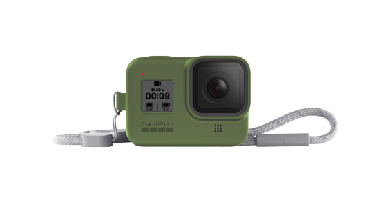GoPro HERO8 silikoninis įdėklas su virvele (žalias) / Sleeve + Lanyard (Turtle Green)
