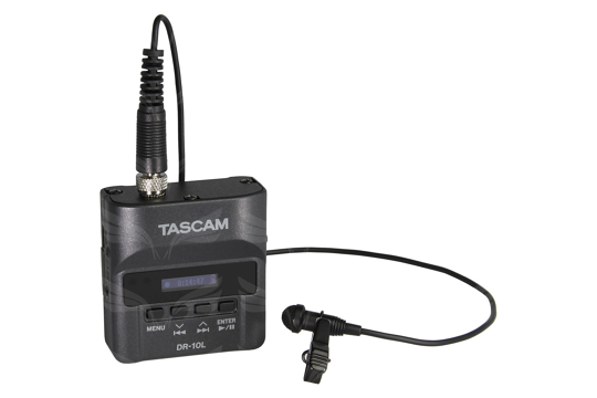 Tascam DR-10L nešiojamas garso rašiklis su prisegamu lavalier mikrofonu / Micro Linear PCM recorder