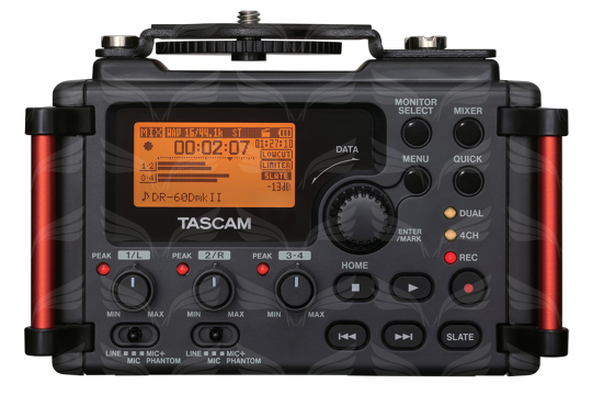 Tascam DR-60DMKII 4 takelių rašiklis / 4-track Recorder/Mixer for Production Audio