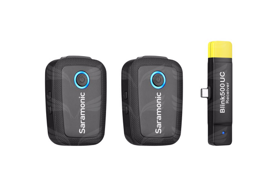 Saramonic Blink 500 B6 (TX+TX+RX UC) bevielė garso įrašymo sistema su USB-C jungtimi / 2.4 GHz wirelss system USB-C 