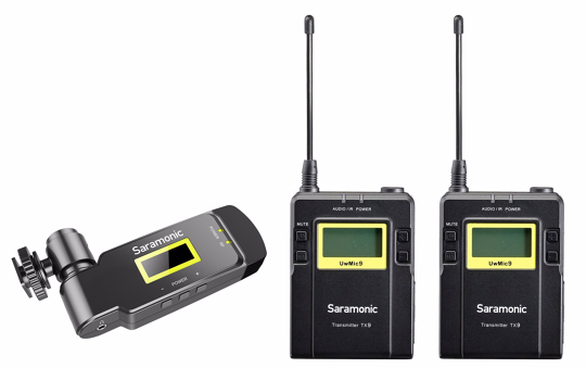 Saramonic UWMIC9 (TX9+TX9+RX-XLR9) prisegami bevieliai mikrofonai su imtuvu