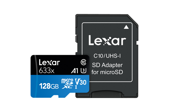 Lexar 633x microSDHC/SDXC width Adap (v30) R95/W45 128Gb