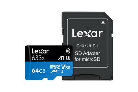 Lexar 633x microSDHC/SDXC width Adap (v30) R95/W45 64Gb