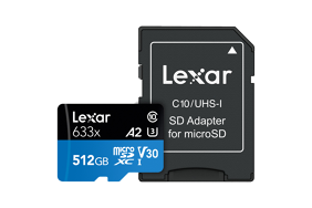 Lexar 633x microSDHC/SDXC width Adap (v30) R95/W45 512Gb