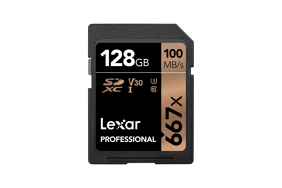 Lexar Pro 667x SDXC UHS-I U3 (v30) R100/W90 128Gb