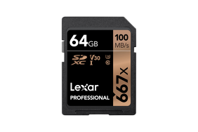 Lexar Pro 667x SDXC UHS-I U3 (v30) R100/W90 64Gb (v30) R100/W60