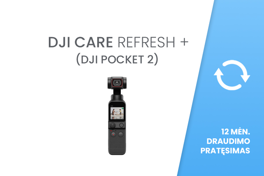 DJI Care Refresh+ (DJI Pocket 2) 12 mėn. draudimo pratęsimas