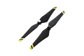 DJI E300 anglies pluošto savaime užsivežiantys propeleriai (geltonais galiukais) / Carbon Fiber self-tightening propellers