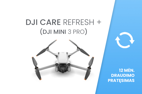 DJI Care Refresh+ (DJI Mini 2) 12 mėn. draudimo pratęsimas