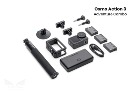 DJI Osmo Action 3 Adventure Combo veiksmo kamera