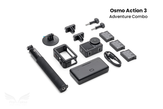 DJI Osmo Action 3 Adventure Combo veiksmo kamera