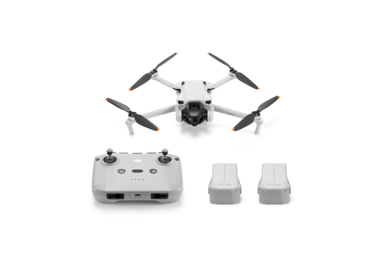 DJI Mini 3 Fly More Combo dronas su DJI RC-N1 pultu ir papildomais aksesuarais