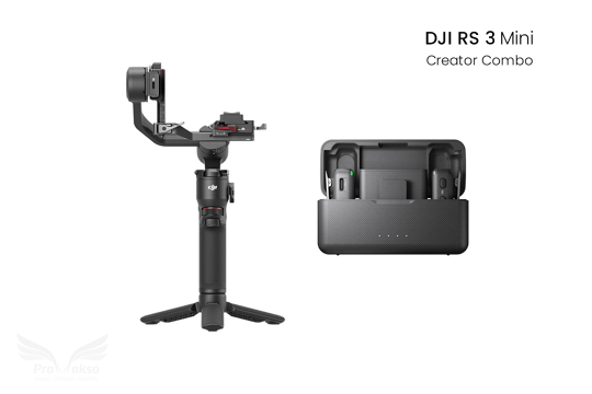 DJI RS 3 Mini stabilizatorius su DJI Mic mikrofonais ir papildomais aksesuarais / Creator Combo