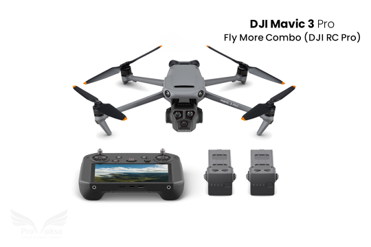DJI Mavic 3 Pro Fly More Combo dronas su DJI RC Pro valdymo pultu