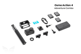 DJI Osmo Action 4 veiksmo kamera / Adventure Combo