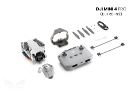 DJI Mini 4 Pro dronas su standartiniu RC-N2 pultu