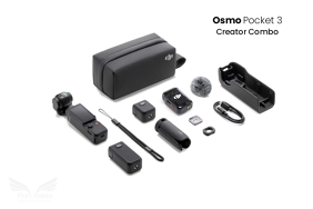 DJI Osmo Pocket 3 Creator Combo kamera su stabilizatoriumi ir papildomais priedais 