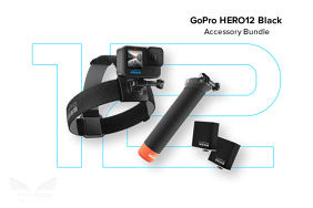 GoPro HERO12 Black veiksmo kamera su Accessory Bundle