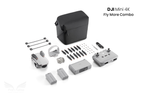 DJI Mini 4K Fly More Combo dronas su papildomais aksesuarais