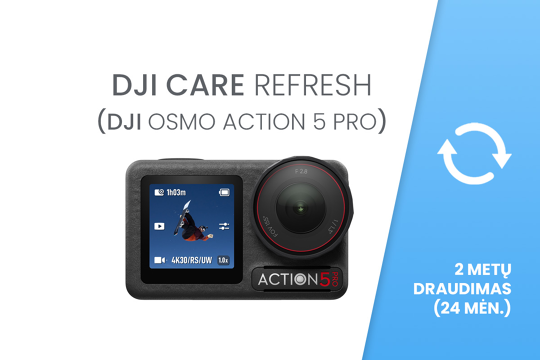 DJI Care Refresh (Osmo Action 5 Pro) EU 24 mėn. draudimas