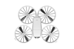 DJI Flip Fly More Combo dronas su DJI RC 2 valdymo pultu ir papildomais aksesuarais