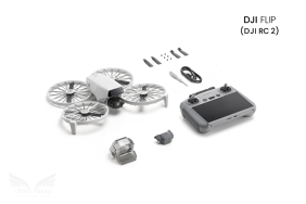 DJI Flip dronas su DJI RC 2 išmaniuoju valdymo pultu