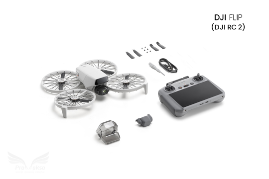 DJI Flip dronas su DJI RC 2 išmaniuoju valdymo pultu