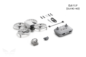 DJI Flip dronas su standartiniu RC-N3 pultu 