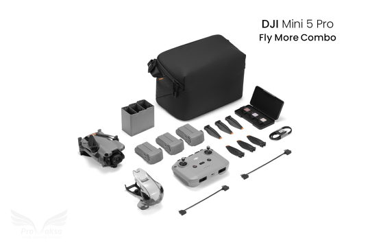 DJI Mini 5 Pro Fly More Combo dronas su RC-N3 pulteliu