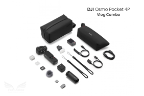 DJI Osmo Pocket 4P Vlog Combo kamera su stabilizatoriumi ir papildomais priedais