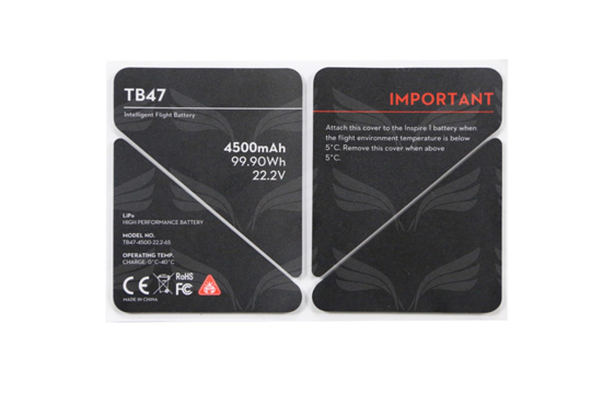 DJI Inspire 1 termo lipdukai / TB47 Battery Insulation Sticker / Part 50