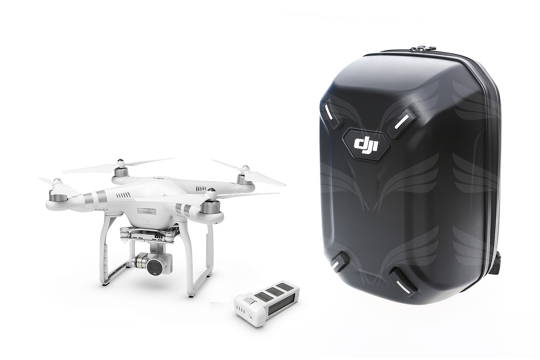 DJI Phantom 3 Advanced + Extra battery + Hardshell Backpack Combo (DJI logo)