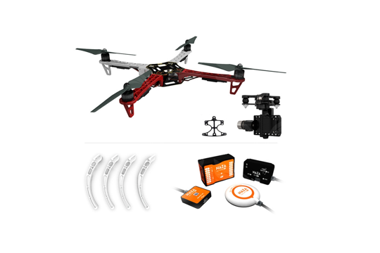 DJI Naza-M v2.0 +GPS+F450 ARF Kit+Landing Skid+Mounting Adapter for F450 Part51 + H3-3D (standard)