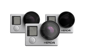 PolarPro HERO4/3/3+ filtrai v2.0 / GoPro Frame (PL, ND4, ND8) 3-filtrų rinkinys