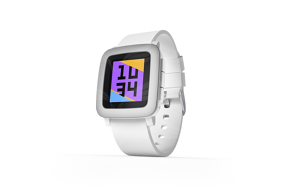 Pebble Time White išmanusis laikrodis