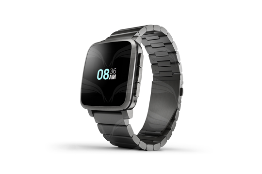 Pebble Time Steel Black Stainless / išmanusis laikrodis