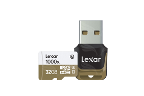 Lexar 32GB microSDHC UHS-II 1000x with USB Reader (Class 10) U3