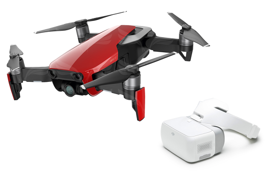 DJI Mavic Air Fly More Combo dronas Liepsnos Raudonumo spalvos / Flame Red + GJI Goggles